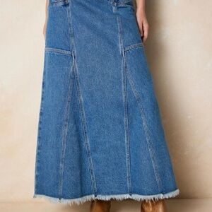 NATURAL LIFE Indigo Maxi Skirt